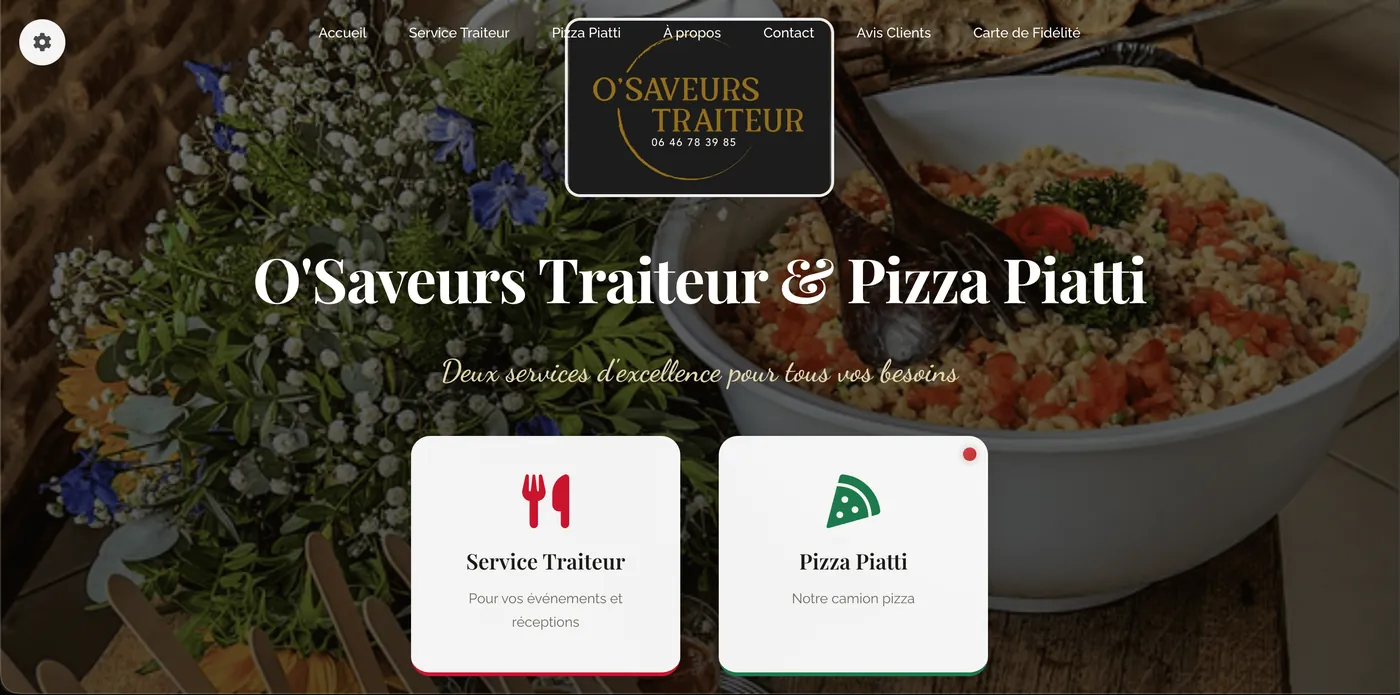 Site internet du traiteur Ô Saveurs