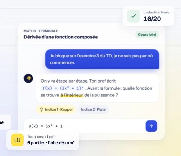 Discussion guidée avec Plume sur une dérivée